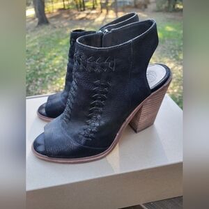 Vince Camuto Black Leather Ankle Boots